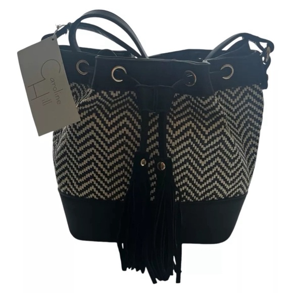 Caroline Hill Black and White Women's Bag - Picture 1 of 4